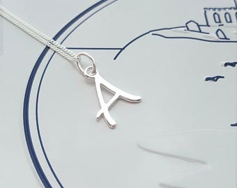 Silver Letter Necklace, Silver Initial Necklace, Personalised Jewellery, Bridesmaid Gift