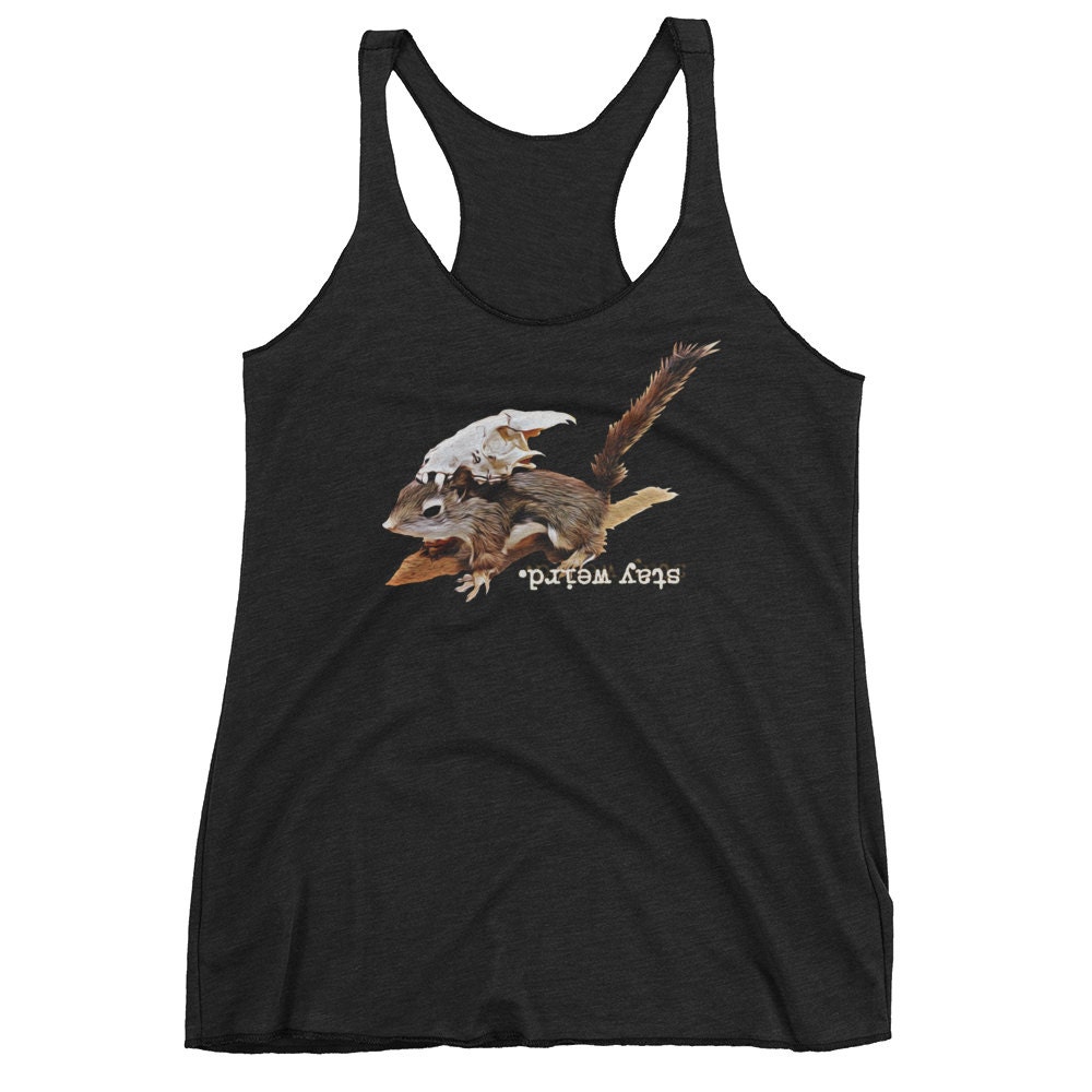 Stay Weird Squirrel Tank Soft Triblend Women's Tank