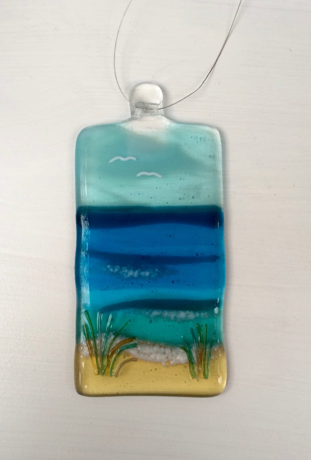 FUSED GLASS SUNCATCHER Dunes by fusedglasscouk on Etsy