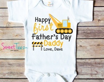 first fathers day shirt and onesie