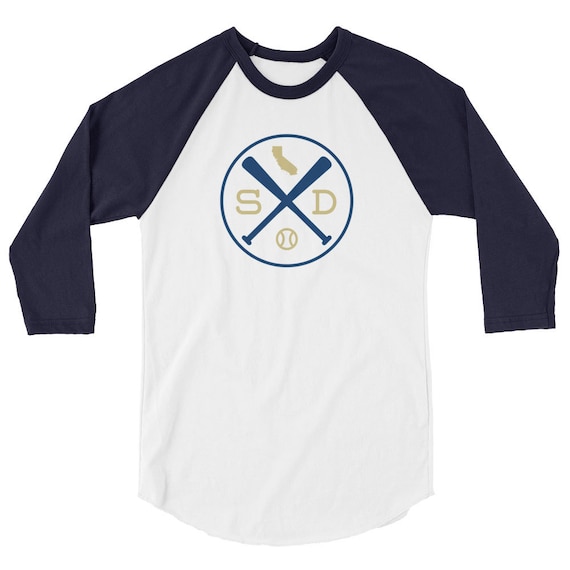 San Diego Baseball Shirt 3/4 Sleeve Raglan