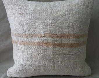 18"×18"inches, Kilim Pillow, Hemp Kilim Pillow, Cushion Cover, Throw Pillow, Decorative Pillow, Decorative Kilim Pillow, Pillow Cover, Throw