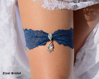 Garter Set, Wedding Garters, Blue Garter Belt, Wedding Garter Teal, Wedding Gift, Teal Lace Garter, Crystal Rhinestone, Teal Garter Set