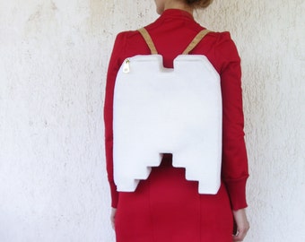 Angel Wings Backpack, minimalist backpack, white wings, white backpack
