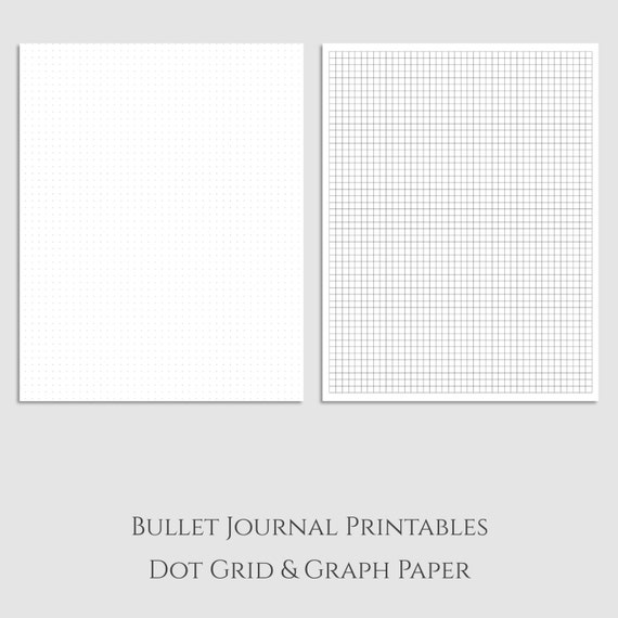 bullet journal dot grid and graph paper printables by