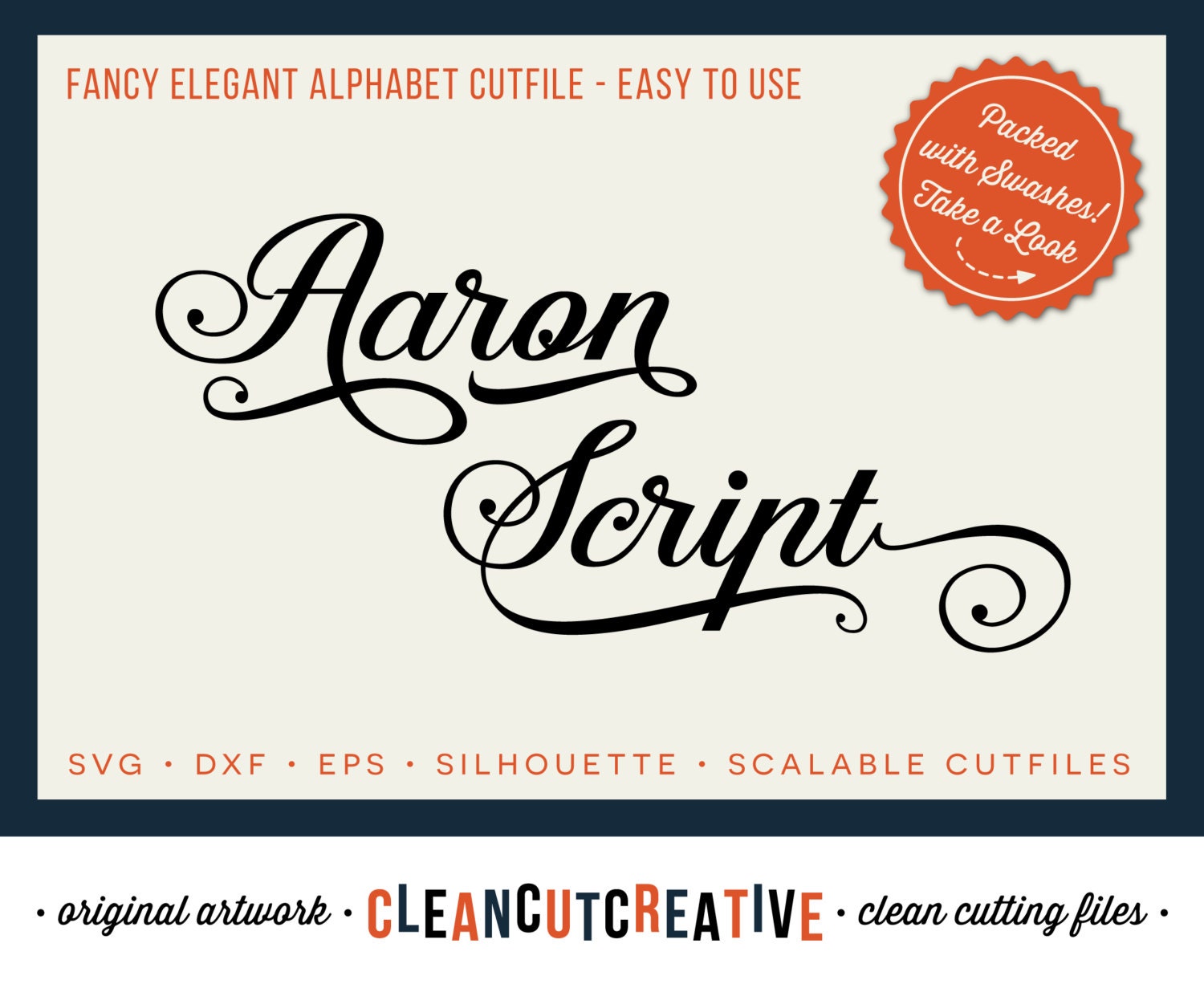 Download Aaron Script Full Alphabet SVG Fonts Cutfile Fancy Elegant