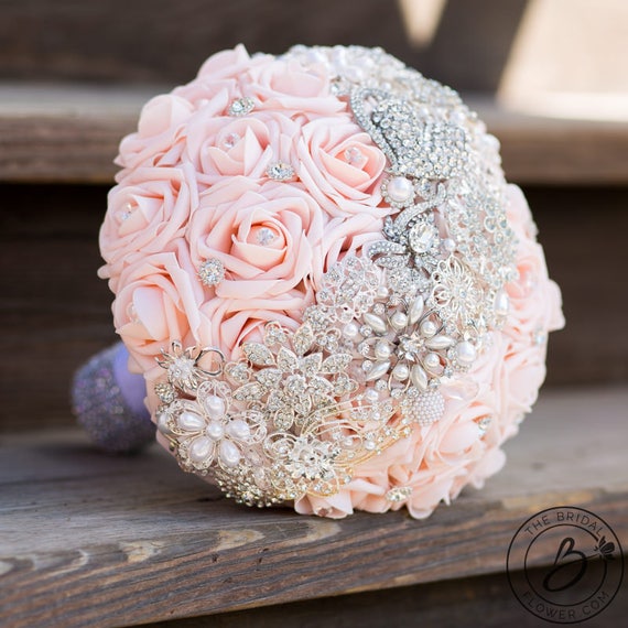 Silk Flower Brooch Blush Online