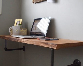 Live Edge Floating Desk