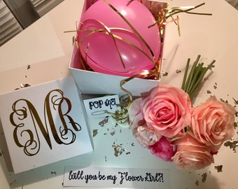 Will you be my Bridesmaid?! A balloon message gift box for your wedding party!