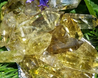 Natural Untreated Citrine Wands - 2 sizes - Attractor of Abundance, Health and Wealth, a Success Stone, Promotes Prosperity
