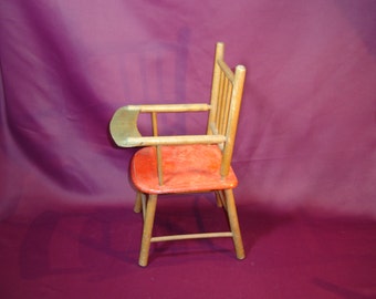 Chaise bois poupée. Wooden dool chair. Jouet déco. Old toy. France