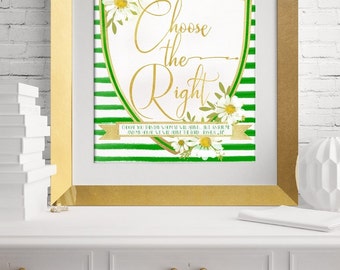 Choose the Right Digital Print, LDS Primary 2017 Theme, Joshua 24:15, CTR