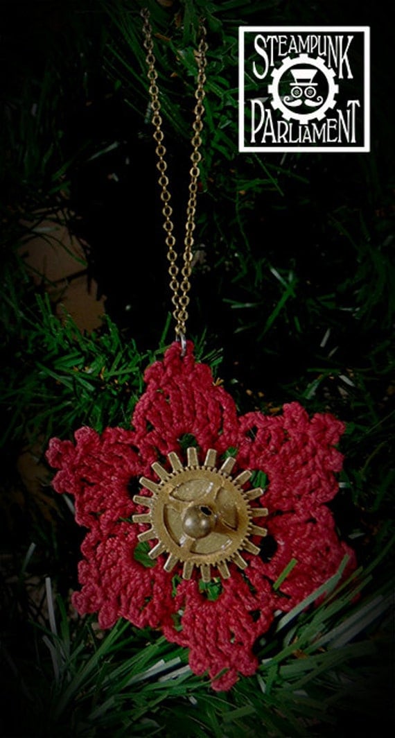 Steampunk Lace Gear Ornament