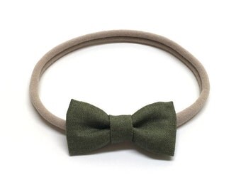 Serre-tête Fleur Fait Main - Dark Olive Green - Enveloppement Cheveux Femme - NEUF