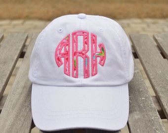 Monogrammed hat, Applique Monogrammed hat, Applique Monogram, Monogrammed baseball cap, Womens Hat, Adams Hat,