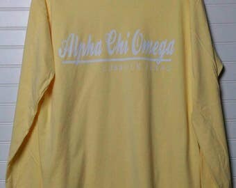 Alpha Chi Omega 118 City Shirt Comfort Color TShirt, Short Sleeve or Long Sleeve