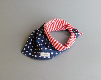 Patriotic dog bandana summer 4th of july dog bandana boy Fourth of july Independence day American flag Pet gift idea Labor day