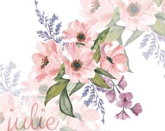 BLUSH PINK Watercolor Flower Clipart Blush Floral Arrangement Clipart Hand Painted Bouquet Wedding Diy Invitation PNG Commercial Use | A29