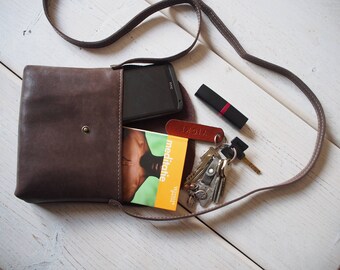 Leather crossbody bag, Small Leather Bag, Crossbody Bag, Small crossbody bag, Light Travel Purse, Travel purse, Travel case, Gift for her