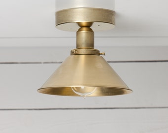 Brass Shade Ceiling Light - UL LISTED