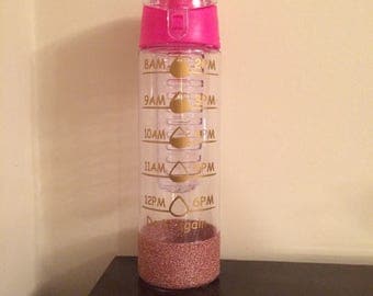 Motivational water bottle, water bottle with time, water bottle tracker, water intake bottle, fruit infuser bottle, gym bottle
