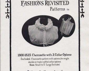 1800-1825 Regency Era Chemisette Sewing Pattern