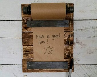 Rustic Mini Memo Board-Reclaimed Wood Memo Board-Message Board-Farmhouse Pallet Wood Memo Board-Kitchen Memo Board-To Do List