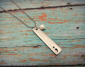 Semicolon Necklace - Project Semicolon - Hand Stamped Jewelry - Gift For Her - Semi Colon