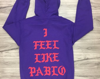 I Feel Like Pablo Hoodie, I Feel Like Pablo, Kanye West Hoodie (Red-Print)
