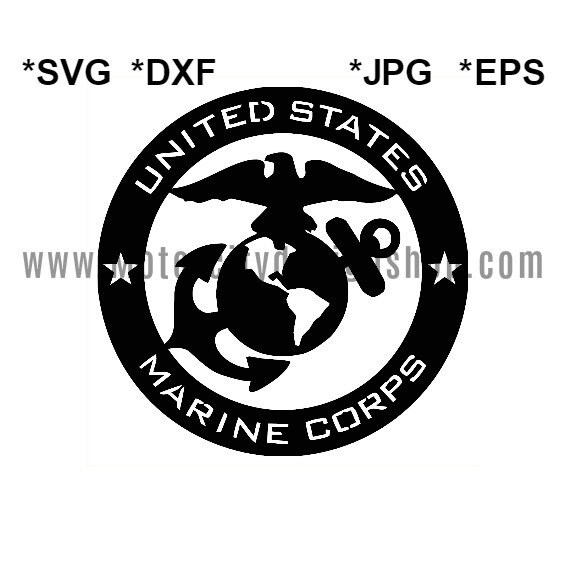 US Marine Corps SVG Eps Dxf Jpeg Format Vector Design Digital