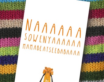 New Arrival Lion King | A6 Greetings Card | New Baby | Africa | Simba | Baptism | Baby Boy Girl | Funny | Humour | Collage | Snowtap