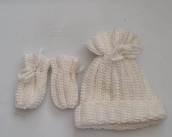 ralph lauren baby hat and mittens