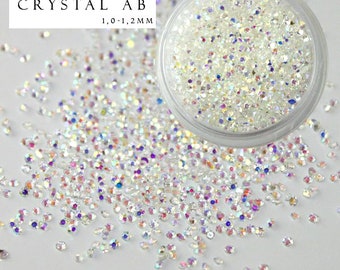 1440 pcs Pixie Crystal AB Chameleon Type Swarovski Rhinestones Nail Art Trendy Fashion Popular Style Crystals Micro Zircon Mini Beads