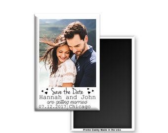FREE US SHIPPING Photo Style Save The Date Magnets 2x3" Premium Fridge Magnet