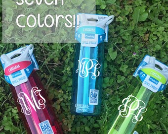 Monogramed Camelbak, monogramed camelbak eddy, monogramed water bottle, camelbak, personalized camelbak, preppy monogram water bottle