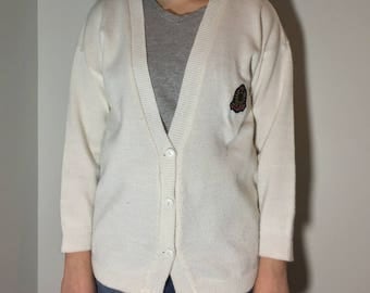 White Cardigan - Vintage clothing