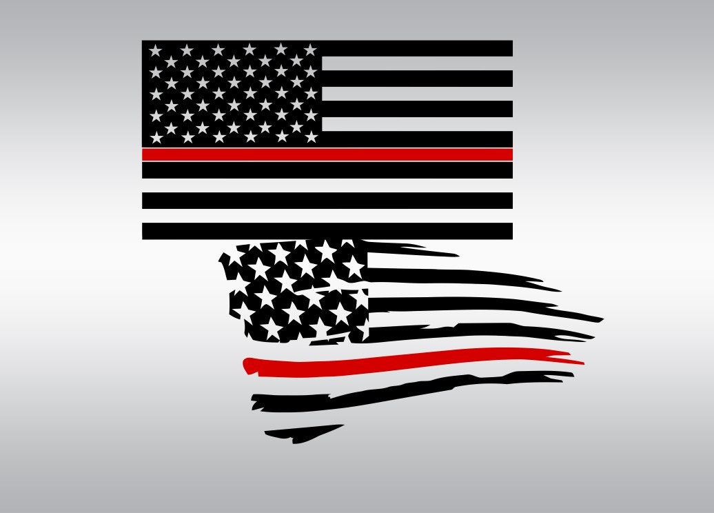 Download american flag Red line SVG Clipart Cut Files Silhouette ...
