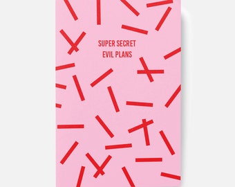 A5 notebook - School supplies - Funny notebook - Back to School - Evil plans notebook