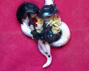 American horror story-fimo-witch pendant with snake