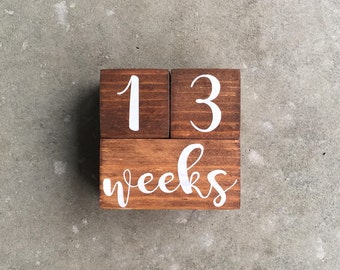 Baby Milestone Blocks | Baby Age Blocks | Baby Month Blocks | Baby Shower Gift | Baby Photo Prop | Personalized Baby Blocks
