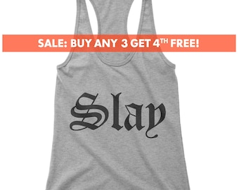 Slay Tank Top, Ladies Workout, Yoga Tank Top, Cute Gym Tank, Gift For Girlfriend, Wife