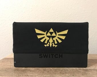 Microfiber Nintendo Switch Dock Sock - Nintendo Switch Dock Cover - Switch Cozy Nintendo Case - Triforce Crest Edition