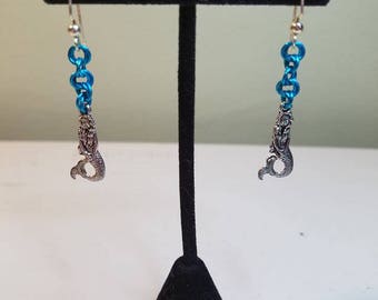 Mermaid and Chainmaille Earrings