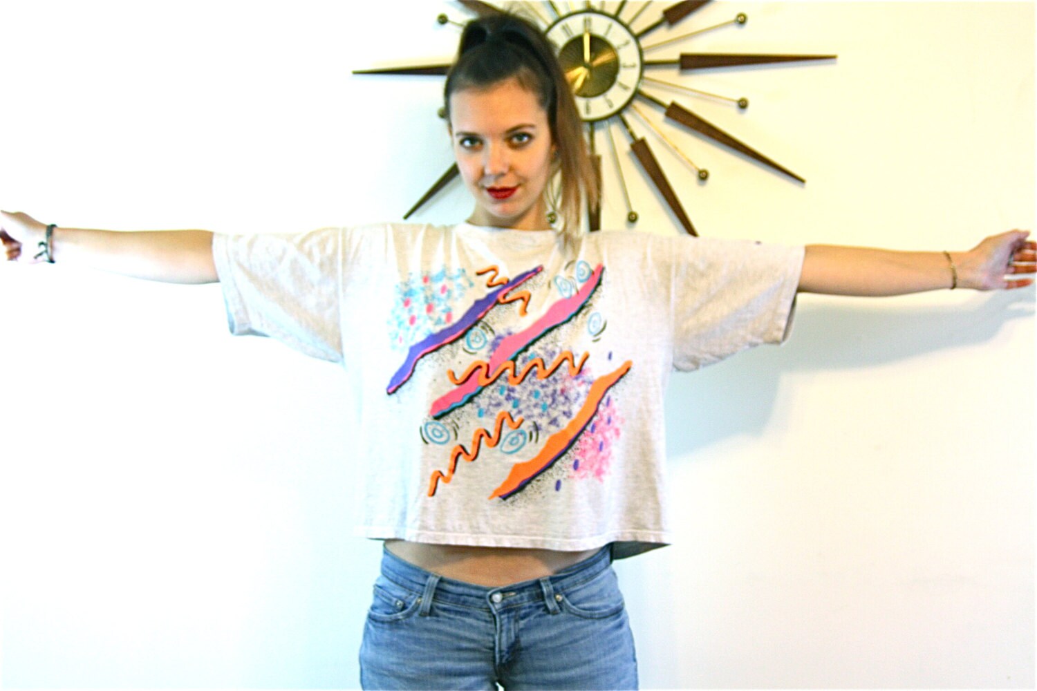Vintage Hipster Tee | Lava | Women & Youth size 8-16