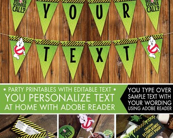 Ghost-busters Party Invitations & Decor - Ghost-buster Birthday, Ghost-buster Party, Ghost-buster Set | INSTANT Download Printable PDFs
