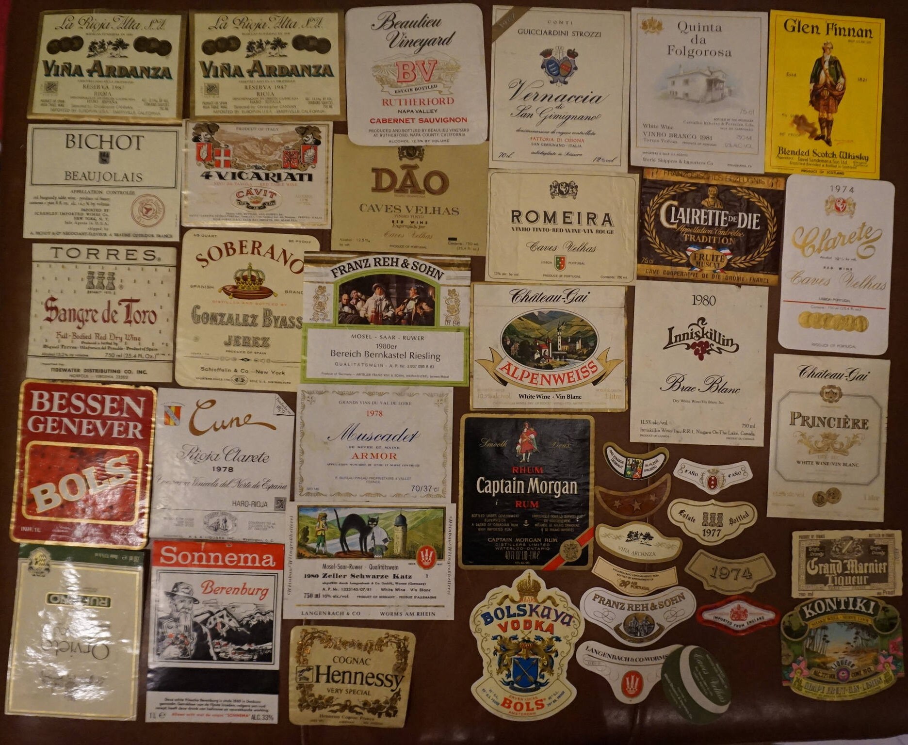 Vintage Liquor Labels Lot 12