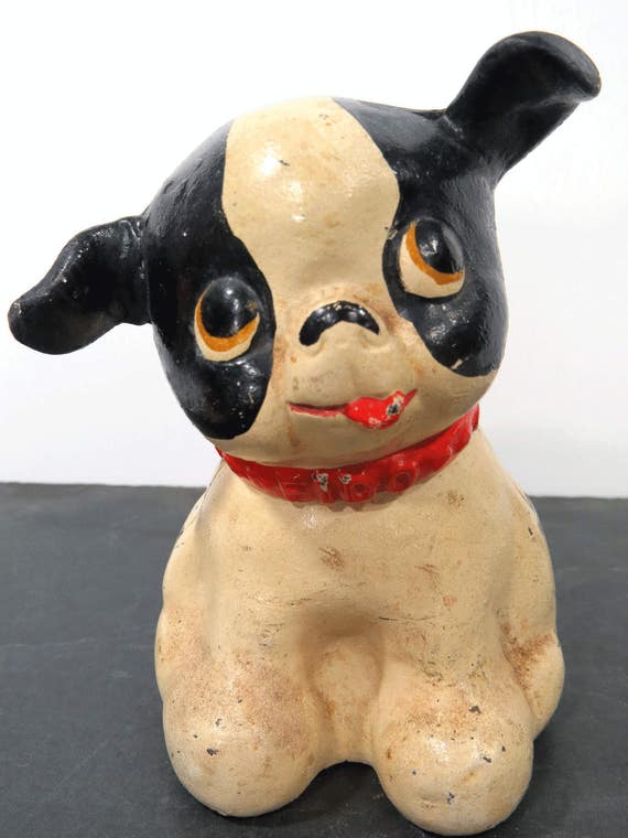 Cast iron boston terrier doorstop