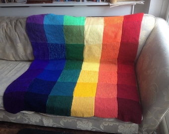Rainbow Patchwork Blanket