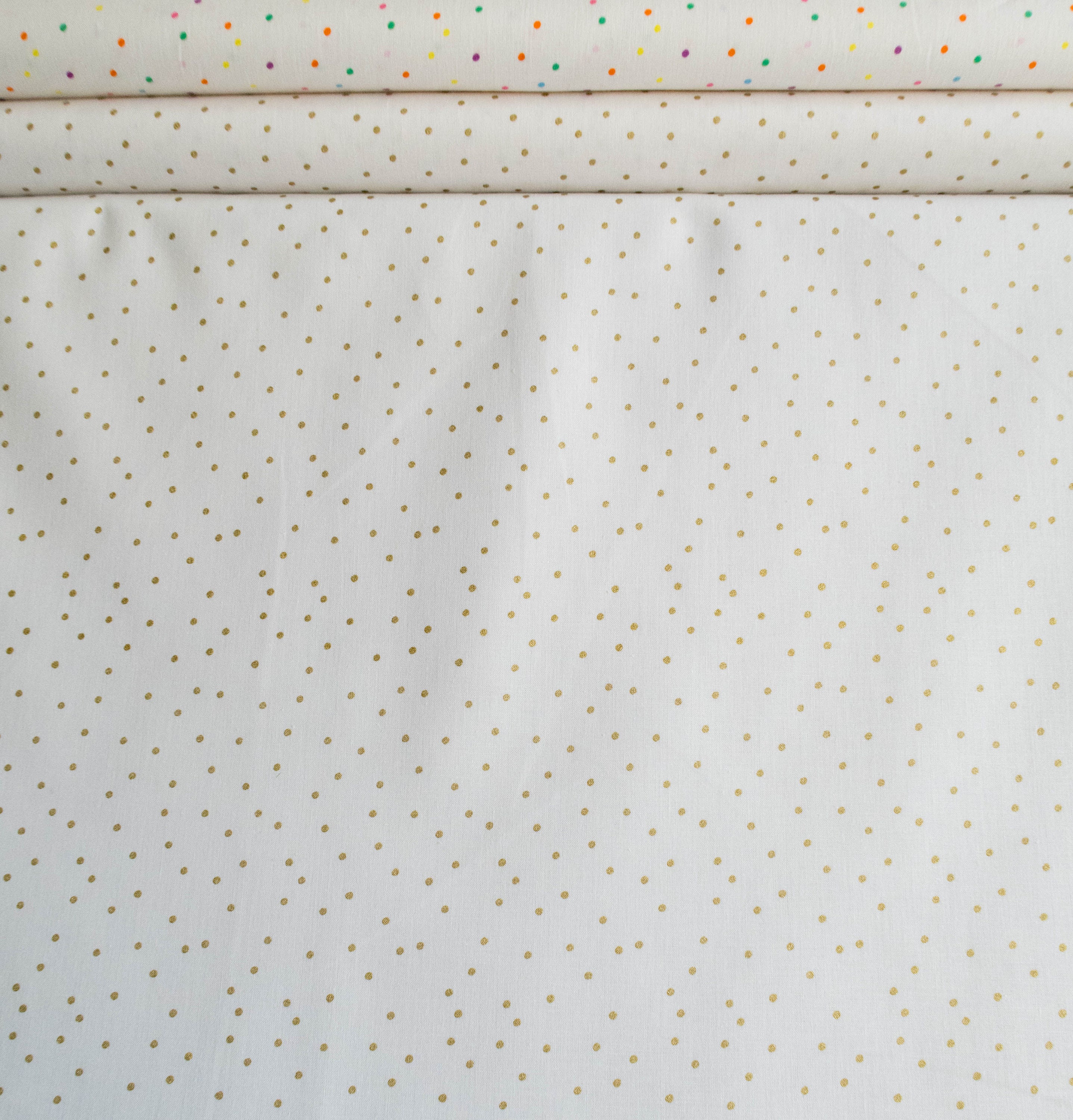 Confetti Fabric White Gold by Rico Design Germany from minakocases on