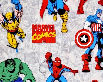 Super heroes fabric, Marvel comics fabric, 100% cotton fabric for Quilting and general sewing projects